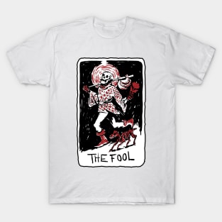 The Fool Skeleton Tarot Card T-Shirt